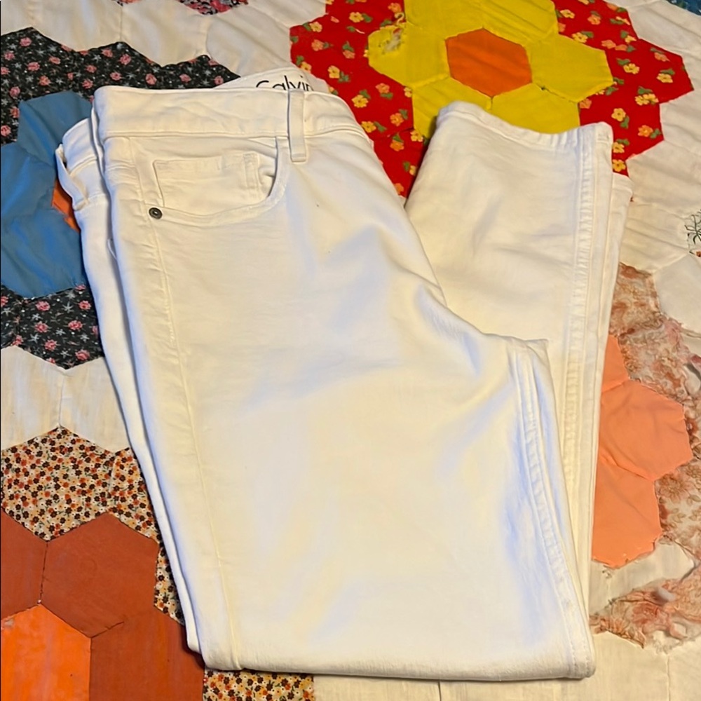 Calvin Klein Women's White Jeans